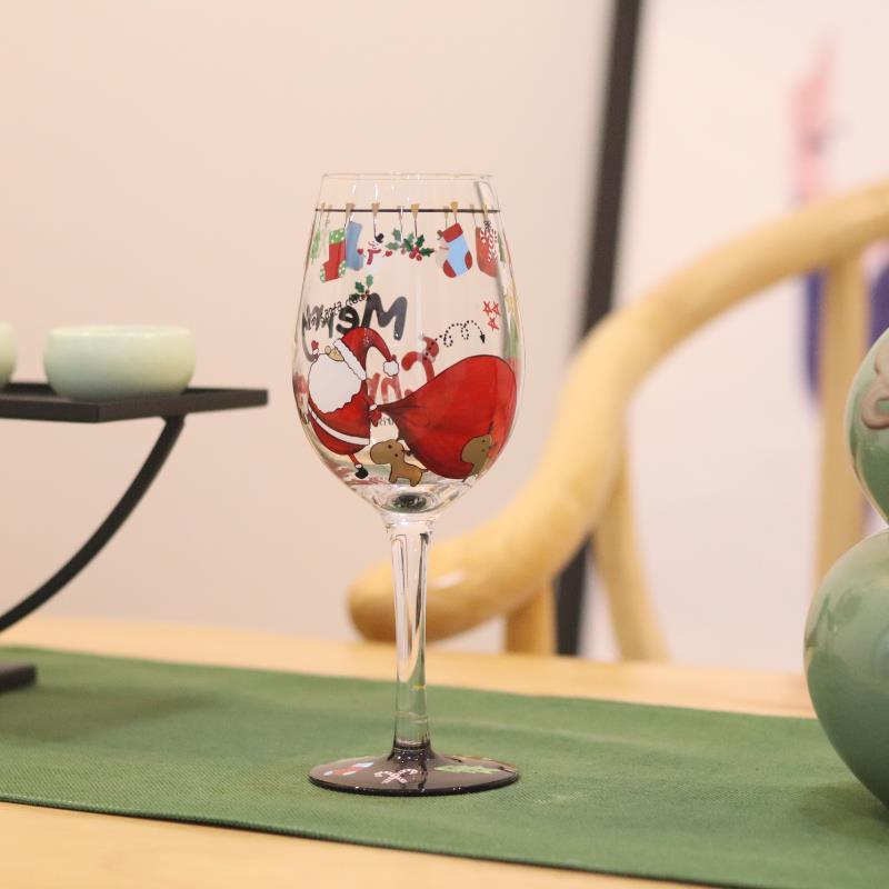 Hand-painted Crystal Wine Glasses