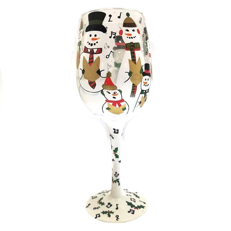 Hand-painted Crystal Wine Glasses