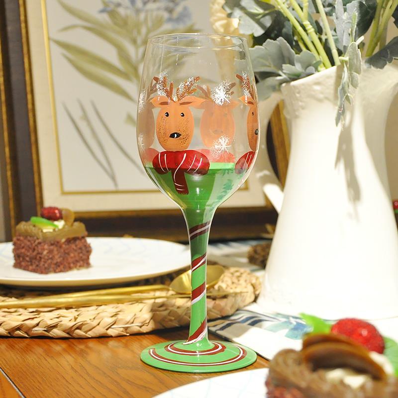 Hand-painted Crystal Wine Glasses