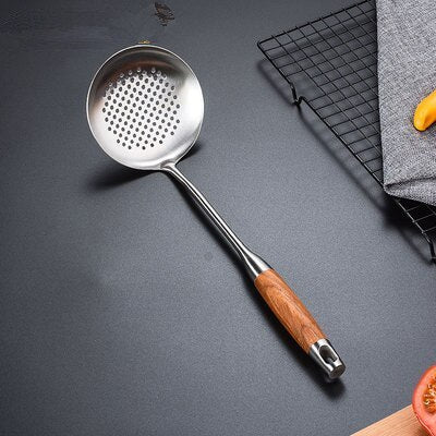 304 stainless steel wooden spoon kitchen utensils