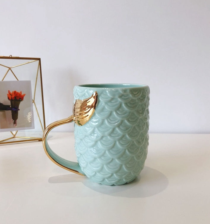 Pearl glaze golden water cup