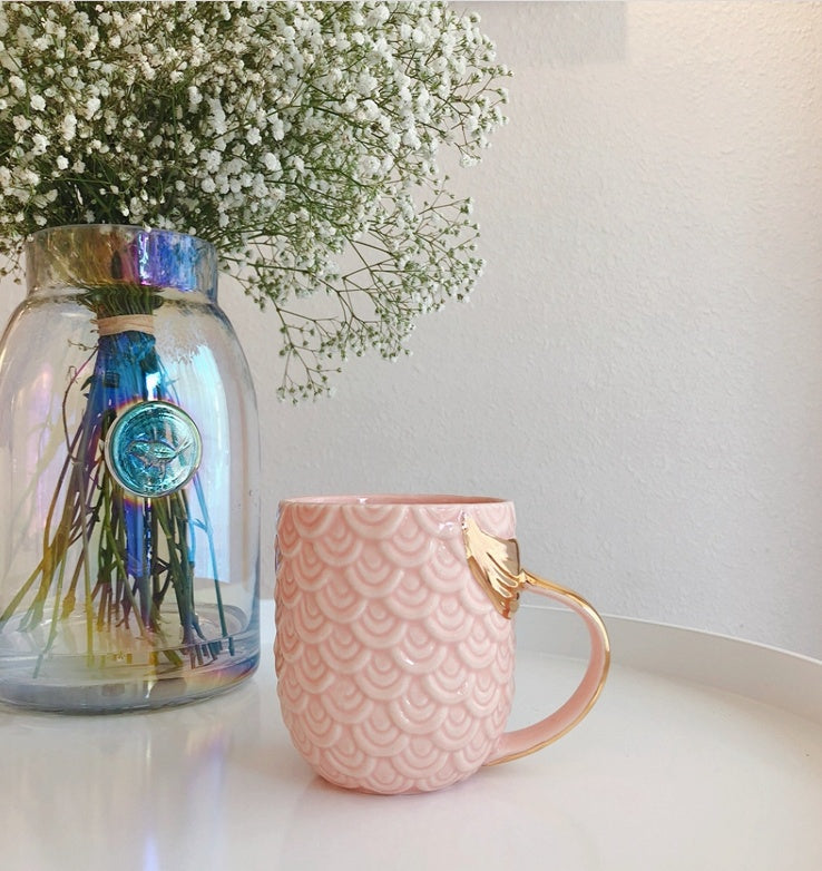 Pearl glaze golden water cup
