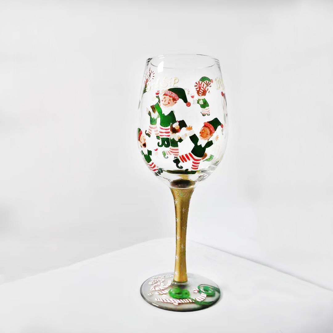 Hand-painted Crystal Wine Glasses