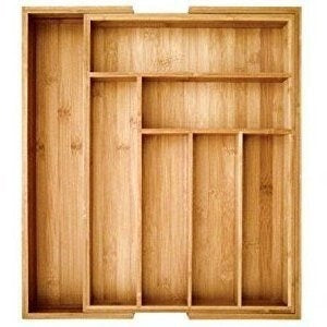 Bamboo Drawer Container Kitchen Utensils