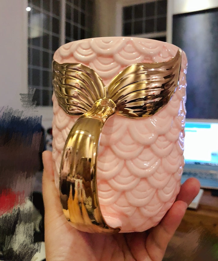 Pearl glaze golden water cup