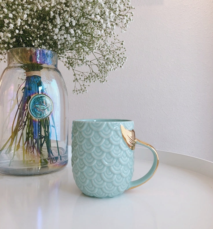Pearl glaze golden water cup