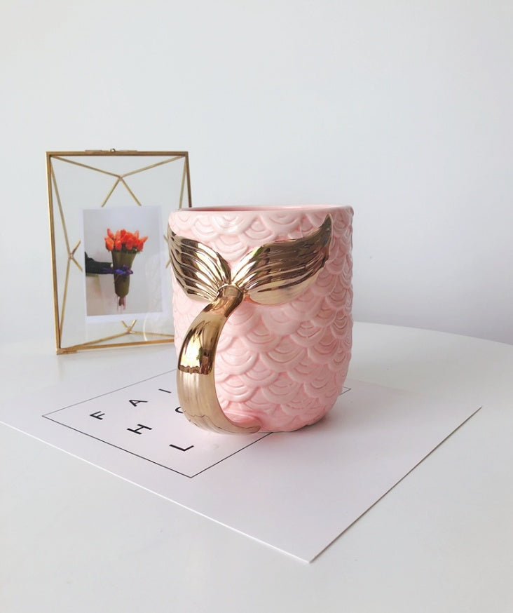 Pearl glaze golden water cup