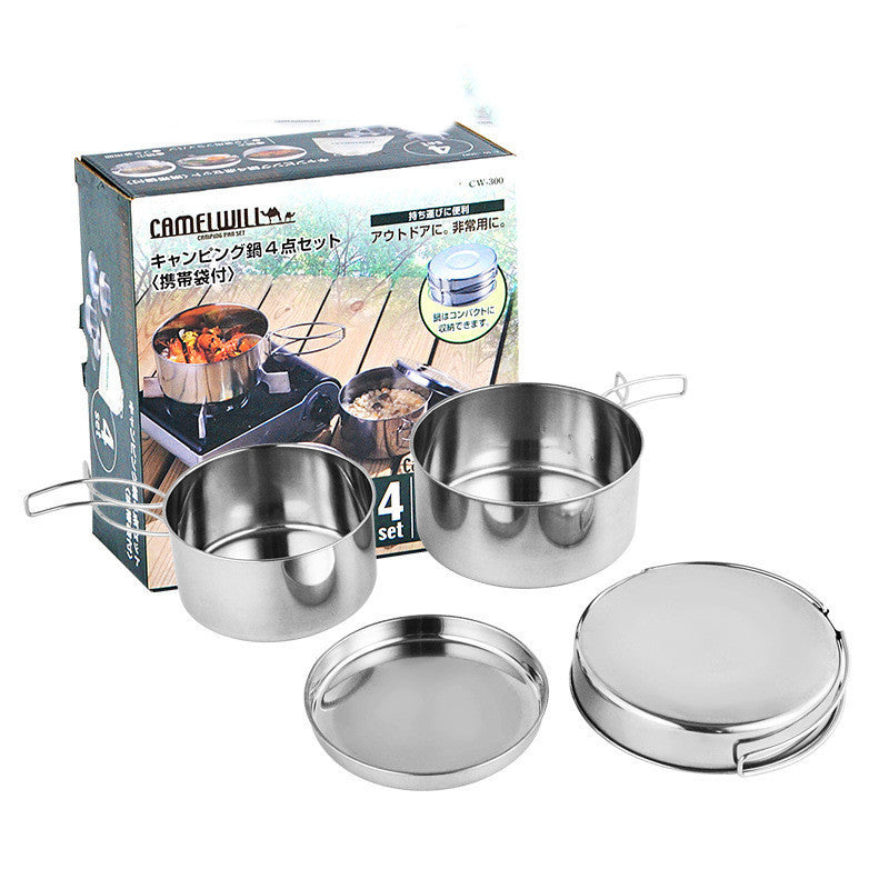 Outdoor Camping Portable Cookware Pot Set
