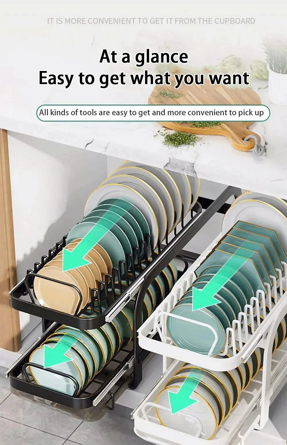 Multi-functional Kitchen Storage Rack Dish Draining Rack