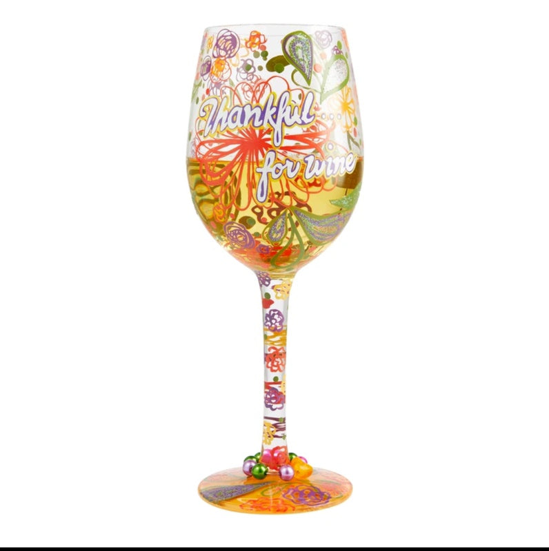 Hand-painted Crystal Wine Glasses