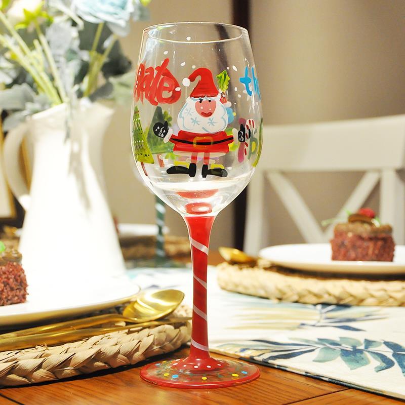Hand-painted Crystal Wine Glasses