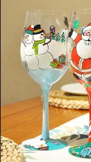 Hand-painted Crystal Wine Glasses