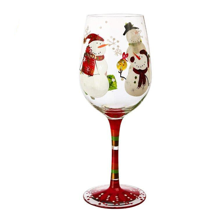 Hand-painted Crystal Wine Glasses