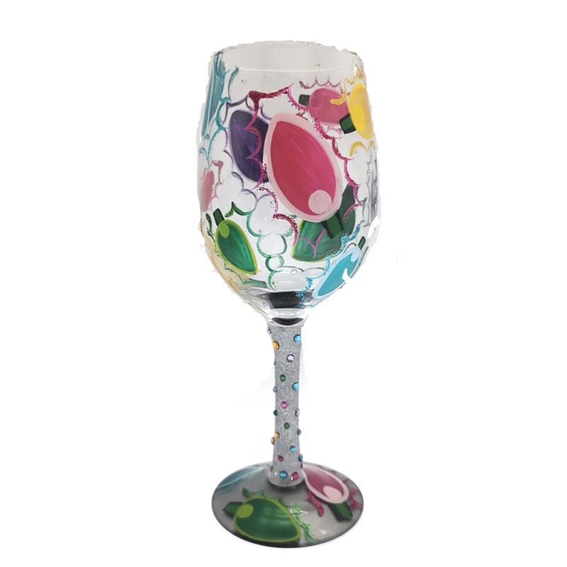 Hand-painted Crystal Wine Glasses